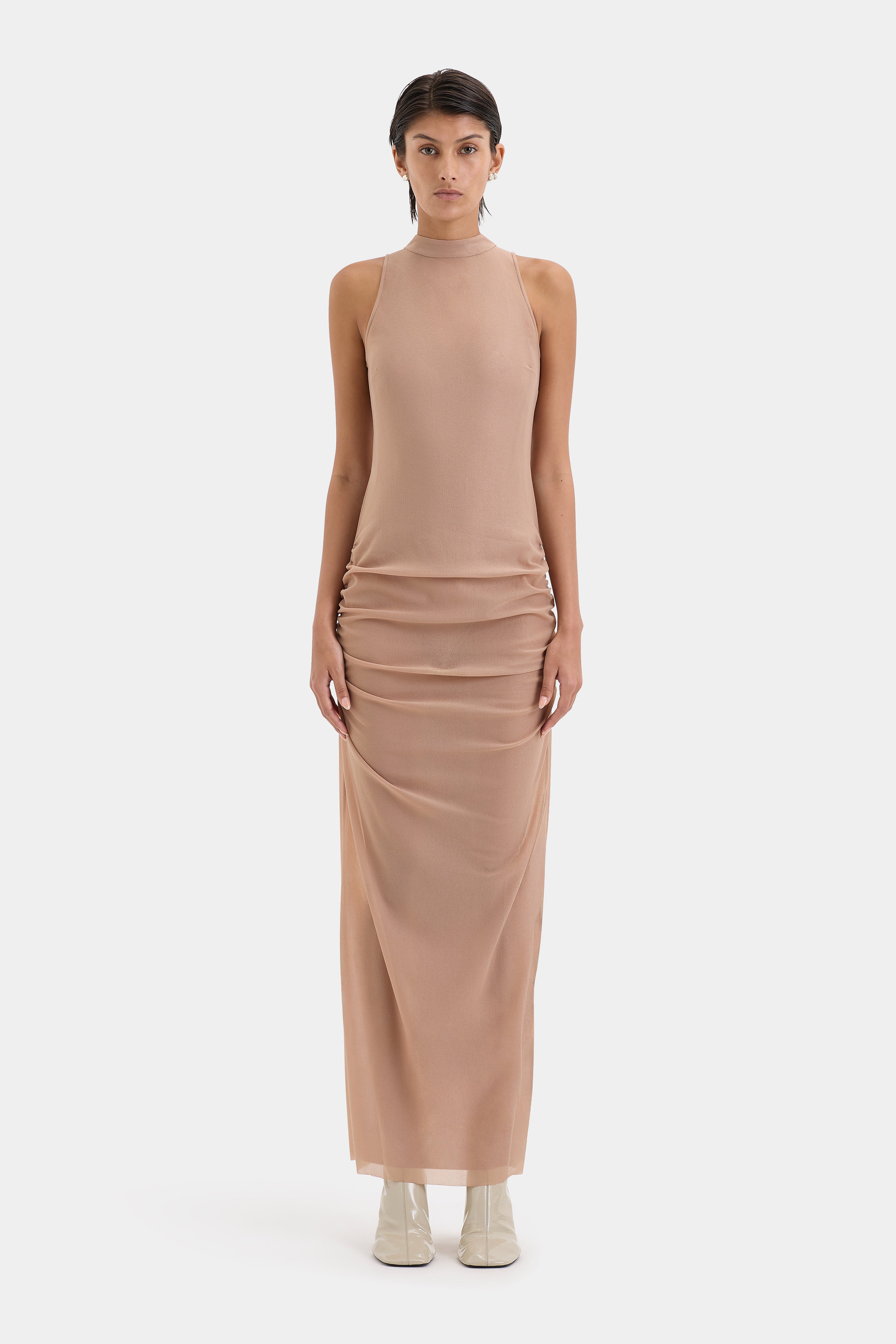 Elegant Ruby Red Open Back Evening Gown - Sexy Long Formal Dress for Women - Perfect for Prom, Wedding, and Special Occasions