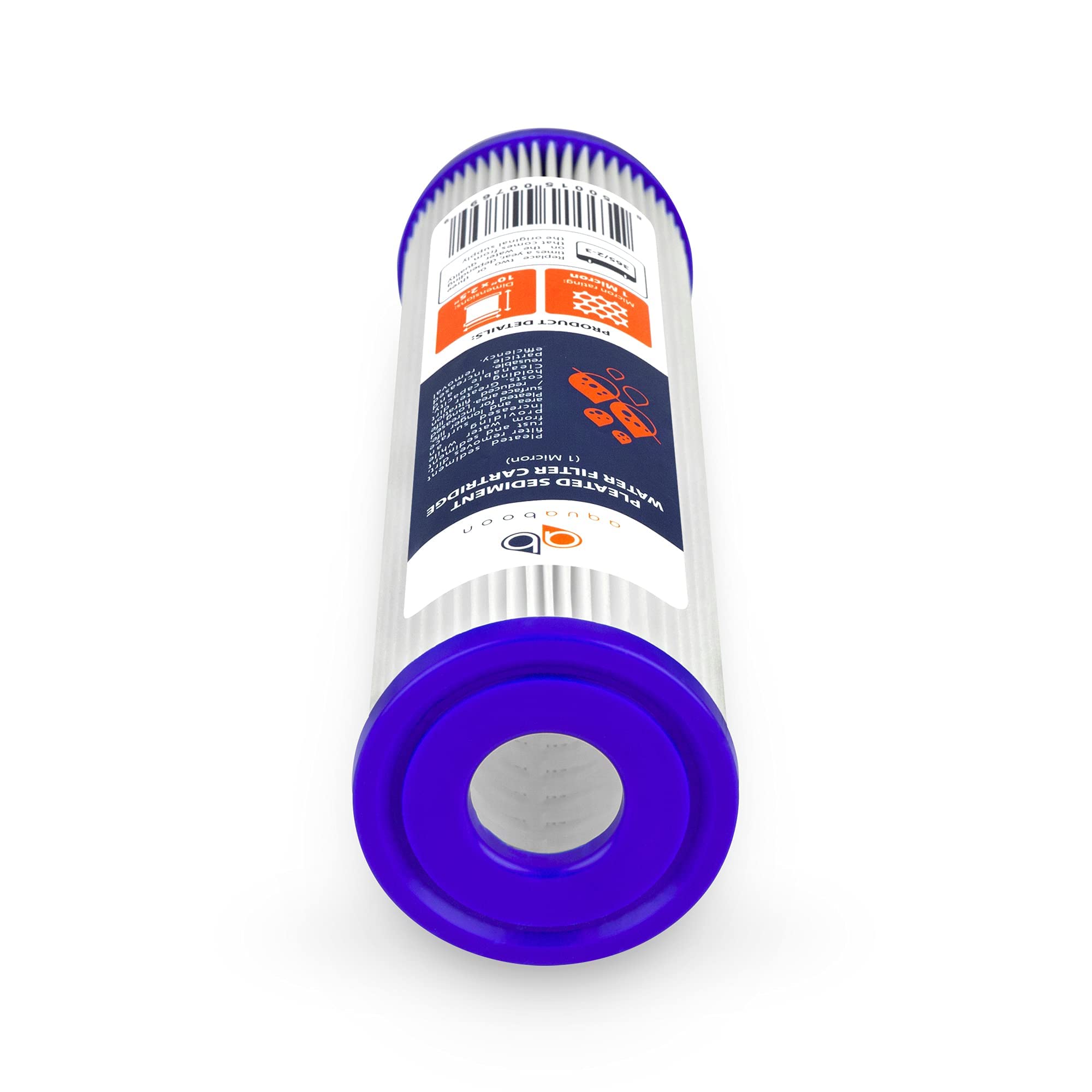 Aquaboon 1 Micron Pleated Sediment Water Filter Cartridge 10