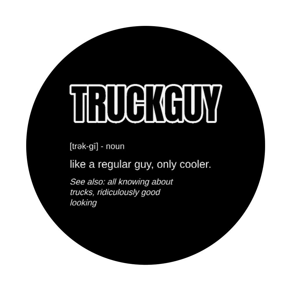 Funny Pickup Truck Lover Gift - Truck Enthusiast Definition PopSockets PopGrip | Swappable Phone & Tablet Grip | Perfect for Truck Drivers, Mechanics & Country Music Fans