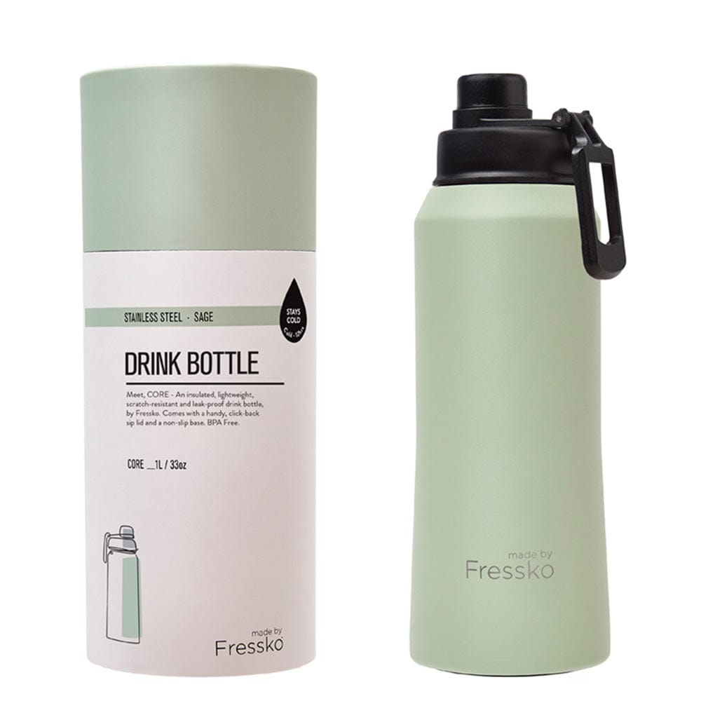 Fressko CORE 1L Insulated Stainless Steel Water Bottle with Sip Lid - Leakproof & BPA-Free for Gym, Hiking, Travel & Everyday Use
