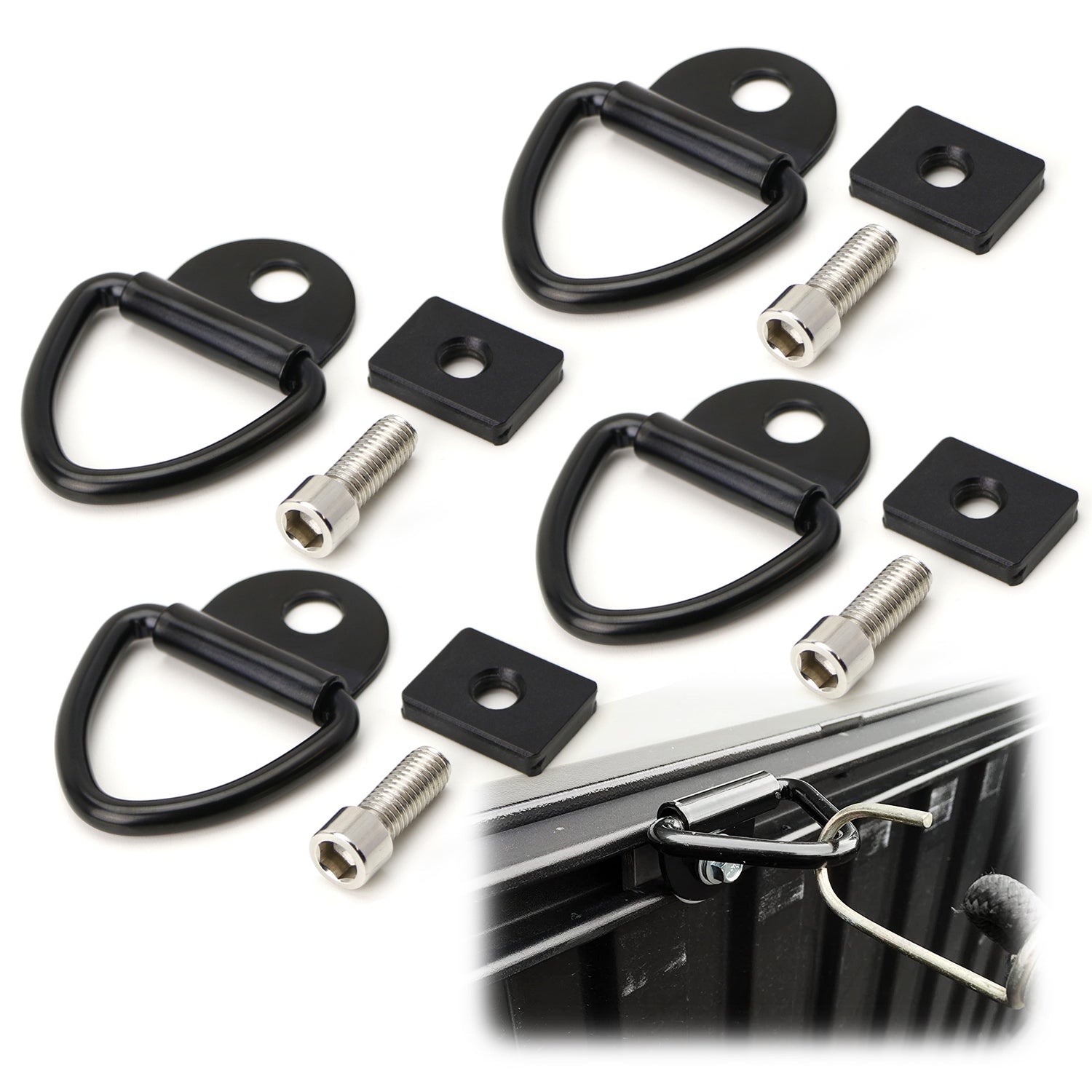 Heavy Duty Truck Bed Rail Tie Down D Ring Cargo Cleat for Toyota Tacoma & Tundra - Secure Your Cargo for Off-Road Adventures & Hauling