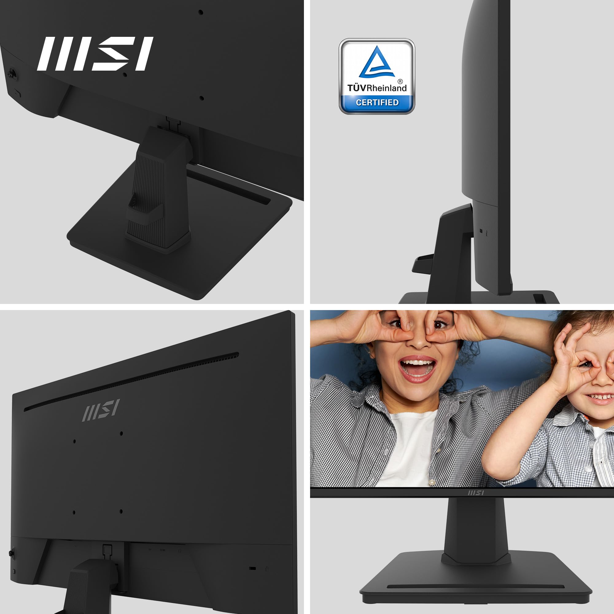 MSI PRO MP252 24.5 Inch Full HD Office Monitor - 1920x1080 IPS Panel, 100Hz Refresh Rate, Flicker-Free Eye Care Technology, Built-in Speakers, Tilt Adjustable Stand - HDMI 1.4b & VGA Ports for Home Office, Gaming, and Productivity Work