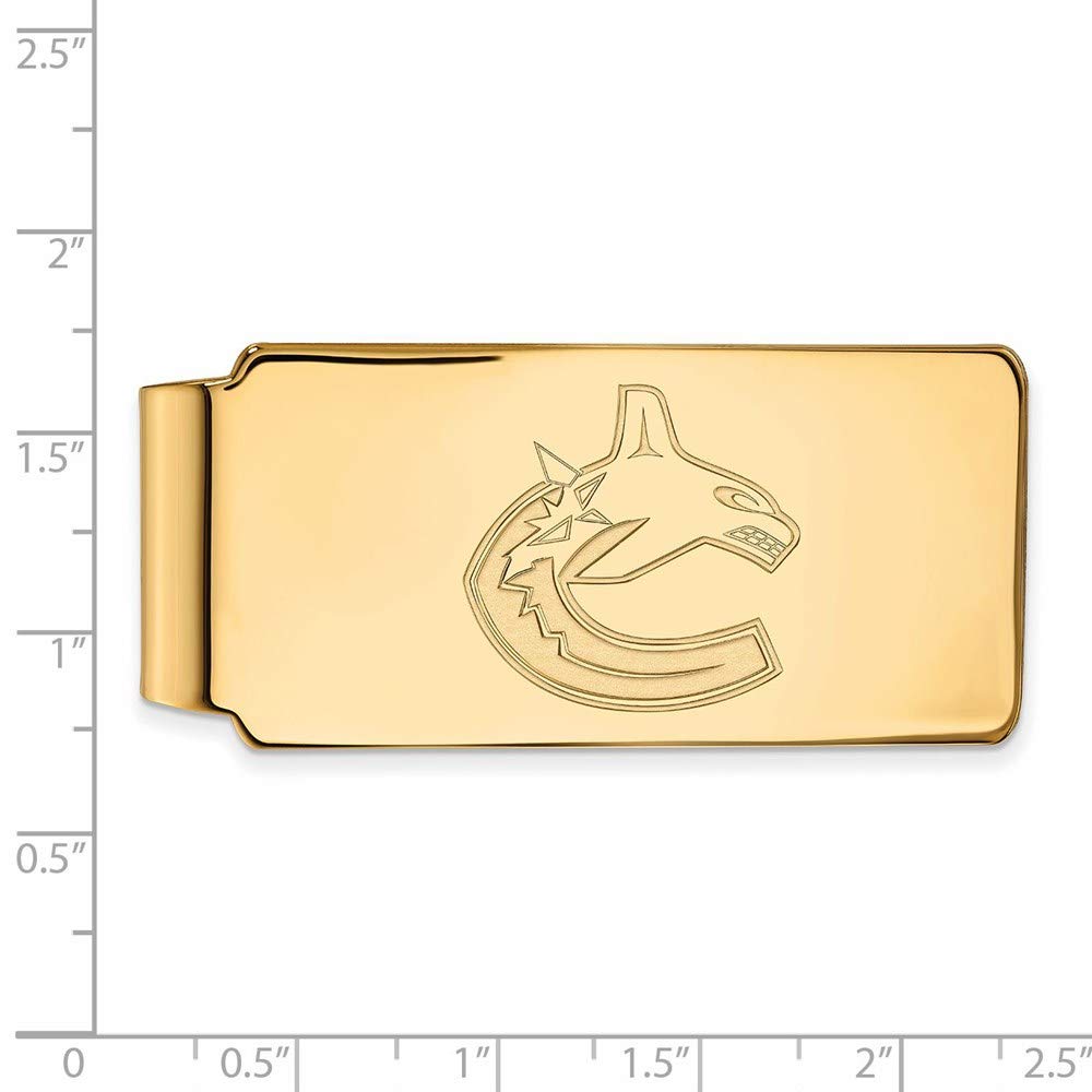 Vancouver Canucks 14k Yellow Gold Money Clip - Premium Gift for Hockey Fans & Collectors - Perfect for Gameday, Travel, and Everyday Use