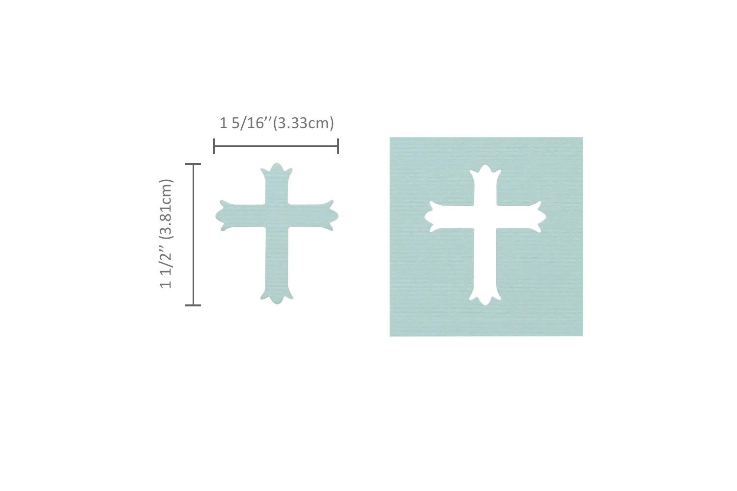 Bira Craft 1.5 Inch Cross 3 Lever Action Hole Punch for Paper Crafting, Scrapbooking, Card Making - Perfect for DIY Projects, Journals, and Handmade Greeting Cards