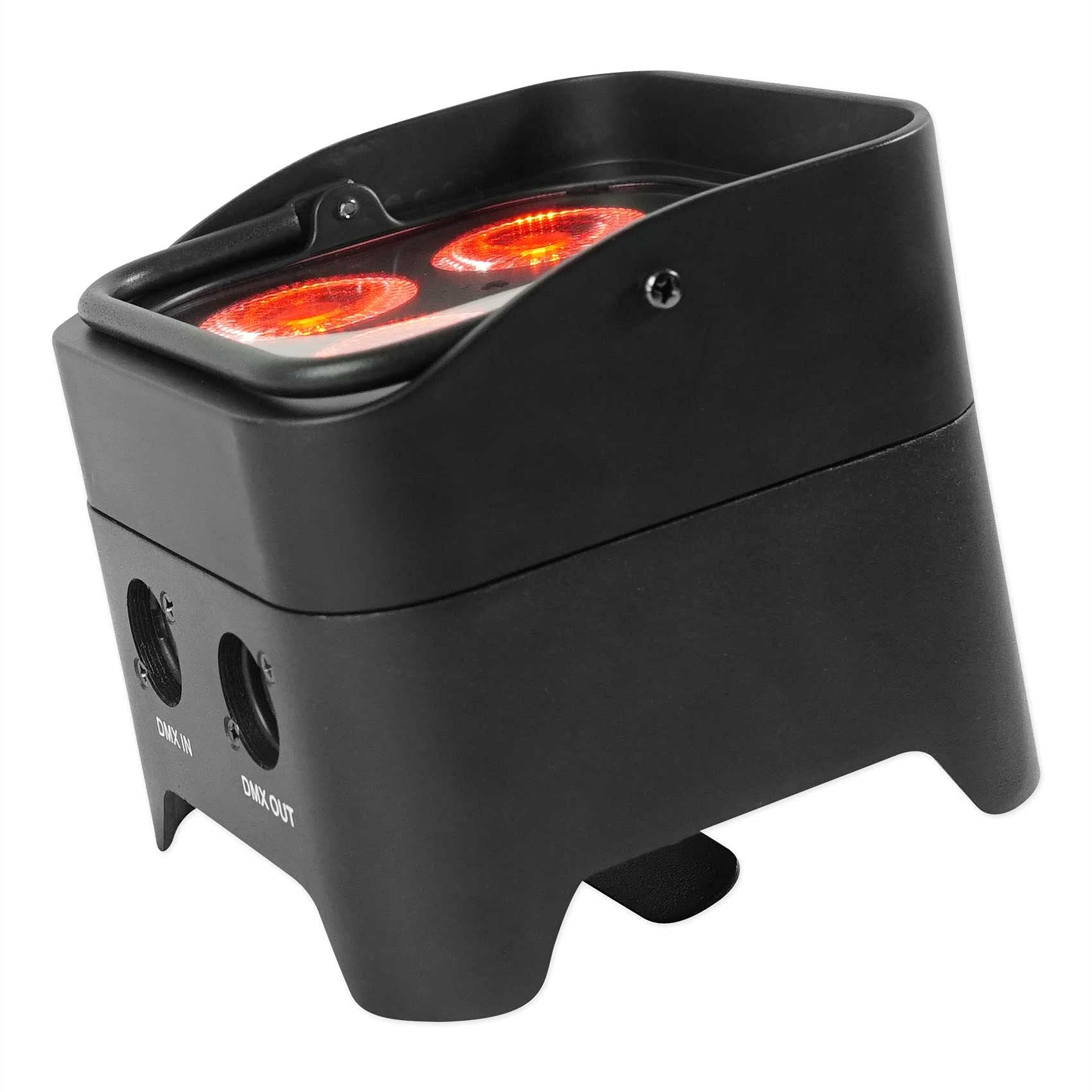 Rockville PAR 50 Rechargeable LED Wash Lights - Wireless DMX, RGBWA+UV, Includes Carrying Bag - Perfect for Stage Lighting, DJ Shows, and Live Events