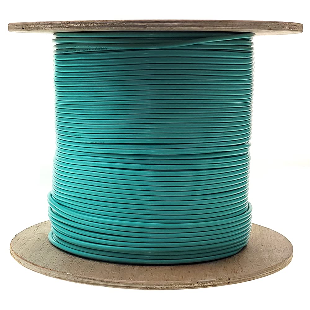 1000ft Aqua OM3 Multimode Fiber Optic Cable - 2 Fiber Indoor Distribution - 50/125μm - 10Gbps High Speed - Riser Rated (UL RoHS Certified) - Perfect for Data Centers, Server Rooms & Office Networking
