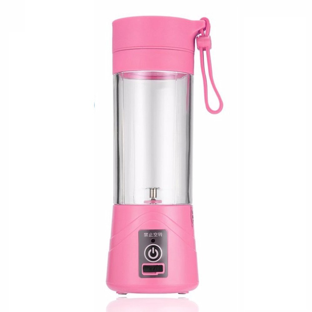Hofumix Portable USB Rechargeable Electric Fruit Juicer Blender - Mini Smoothie Maker for Protein Shakes, Juices & Breakfast Drinks - Includes USB Charging Cable (Pink) | Perfect for Gym, Office, Travel & Home Use
