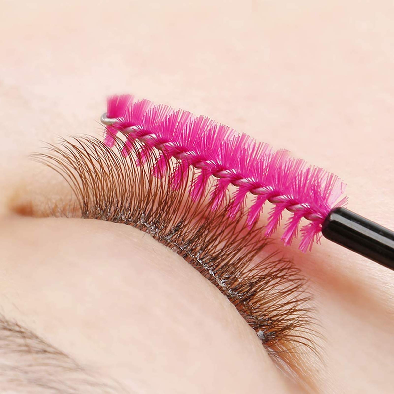 50 PCS Disposable Eyelash Brushes - Mascara Wands & Eyebrow Extension Brushes for False Eyelash Application | Perfect for Salon Professionals & DIY Lash Extensions at Home