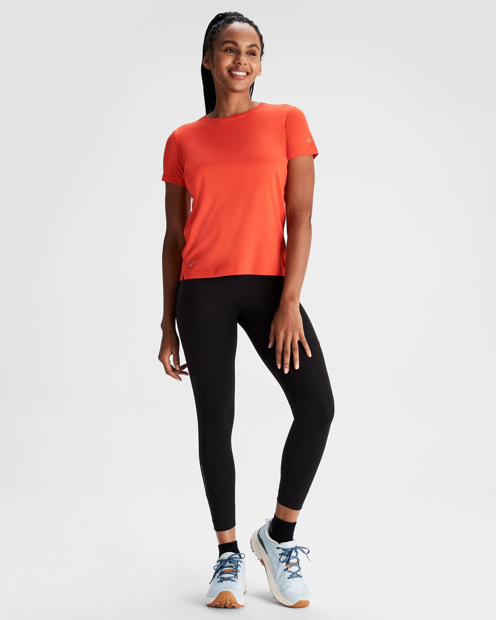 Women's Seeker T-Shirt in Hut Orange - Comfortable Casual Tee for Everyday Wear, Outdoor Activities & Street Style Fashion