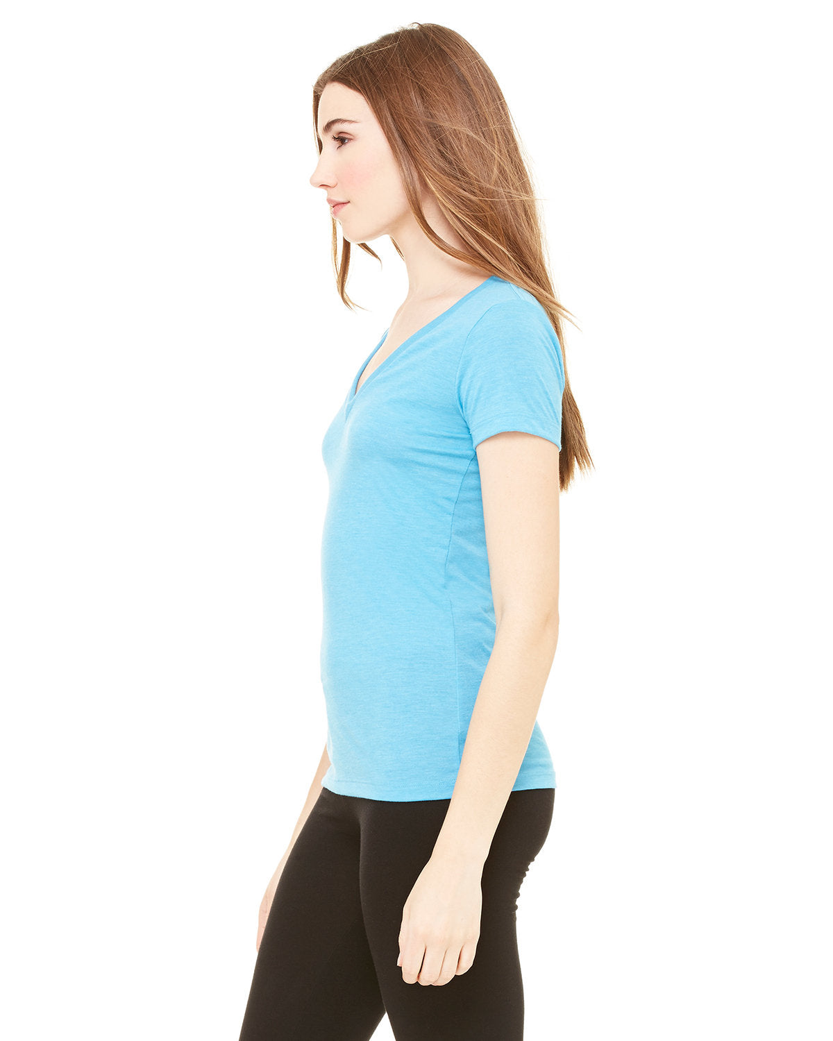 Bella + Canvas 8435 Women's Tri-Blend Short Sleeve V-Neck T-Shirt - Soft & Comfortable Ladies Tee for Casual Wear, Workouts & Everyday Outfits