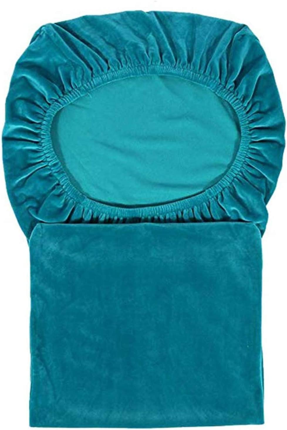 Luxury Velvet Stretch Dining Chair Covers - Washable & Removable Slipcovers for Dining Room, Kitchen, Hotel - Peacock Blue (Set of 6) | Perfect for Home Decor, Restaurant Seating & Event Furniture Protection