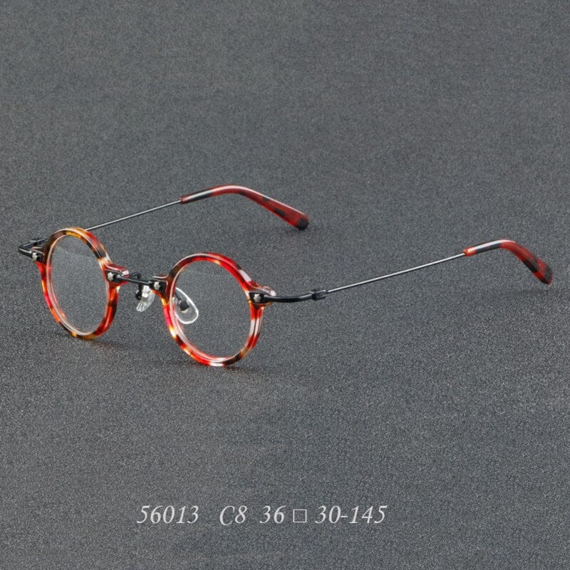 Orita Small Punk Round Glasses Frame - Retro Vintage Eyewear for Women & Men - Perfect for Cosplay, Fashion, and Daily Wear