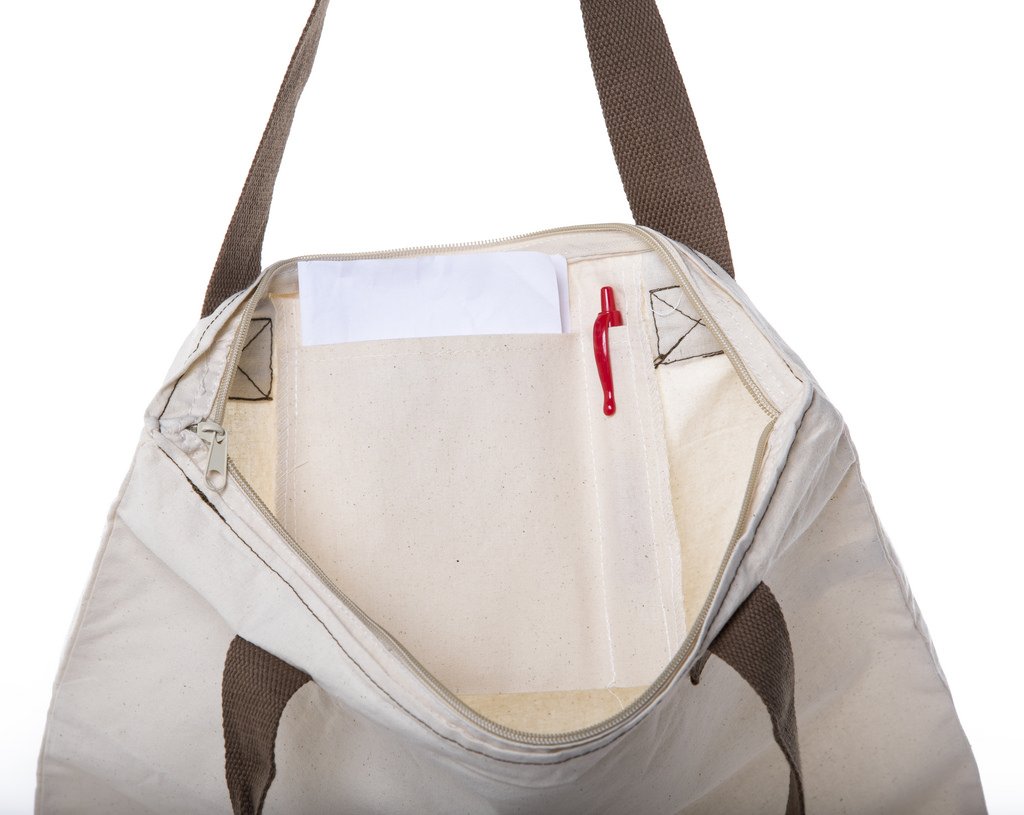 Mato & Hash Canvas Tote Bag with Zipper Closure & Interior Pocket - Durable Cotton Shopping Bag for Groceries, Beach, Work & Travel