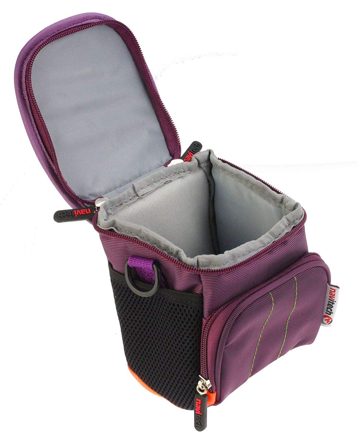 Navitech Purple Digital Camcorder Case Bag for Canon Vixia HF W10 - Waterproof Protective Cover with Adjustable Belt & Shoulder Strap - Perfect for Travel, Outdoor Shooting & Camera Storage