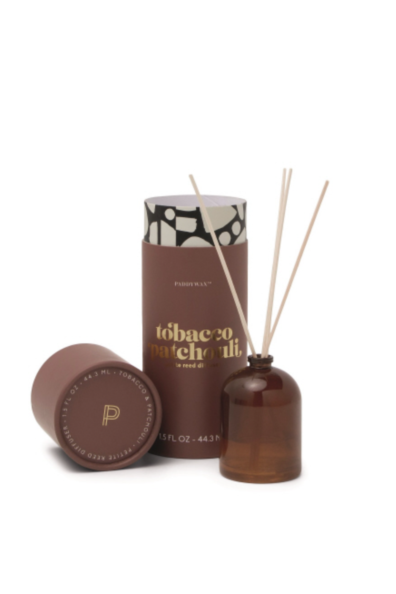 Small Reed Diffuser with Tobacco & Patchouli Scent - Perfect for Home, Office, and Spa Aromatherapy