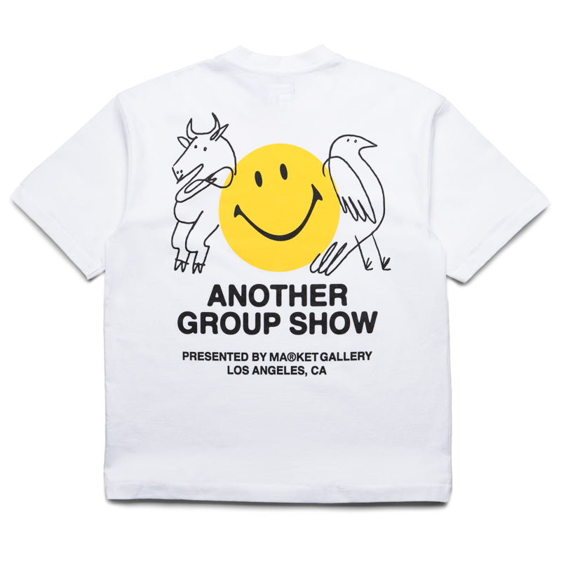 Market Smiley C.A.M. T-Shirt - White | Trendy Graphic Tee for Men & Women | Perfect for Casual Wear, Street Style & Everyday Outfits