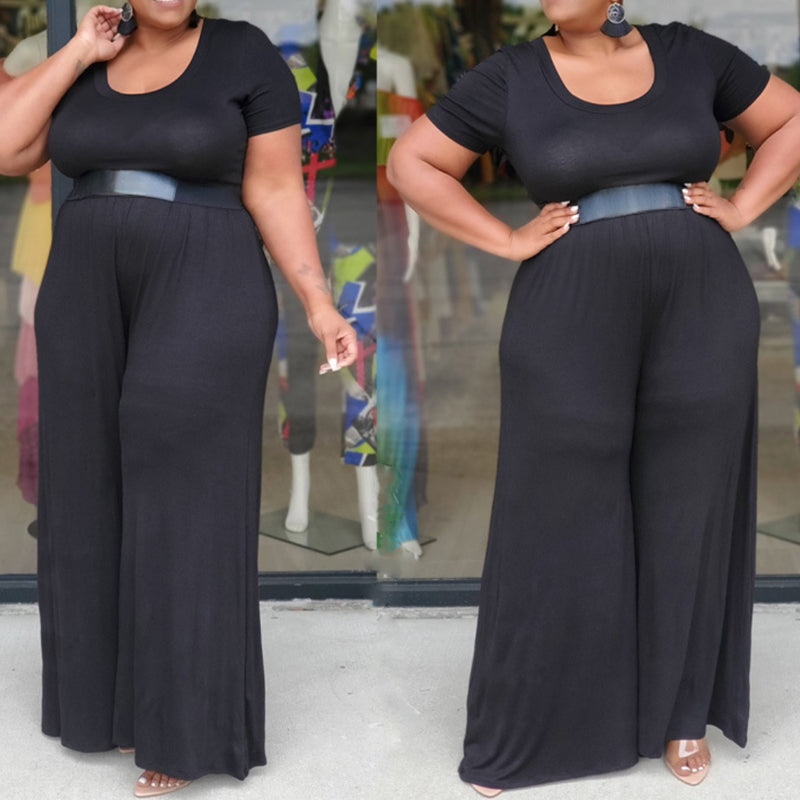 Stylish Solid Color Wide Leg Jumpsuit for Women - Comfortable Casual & Office Wear - Perfect for Summer Outfits, Travel, and Everyday Fashion