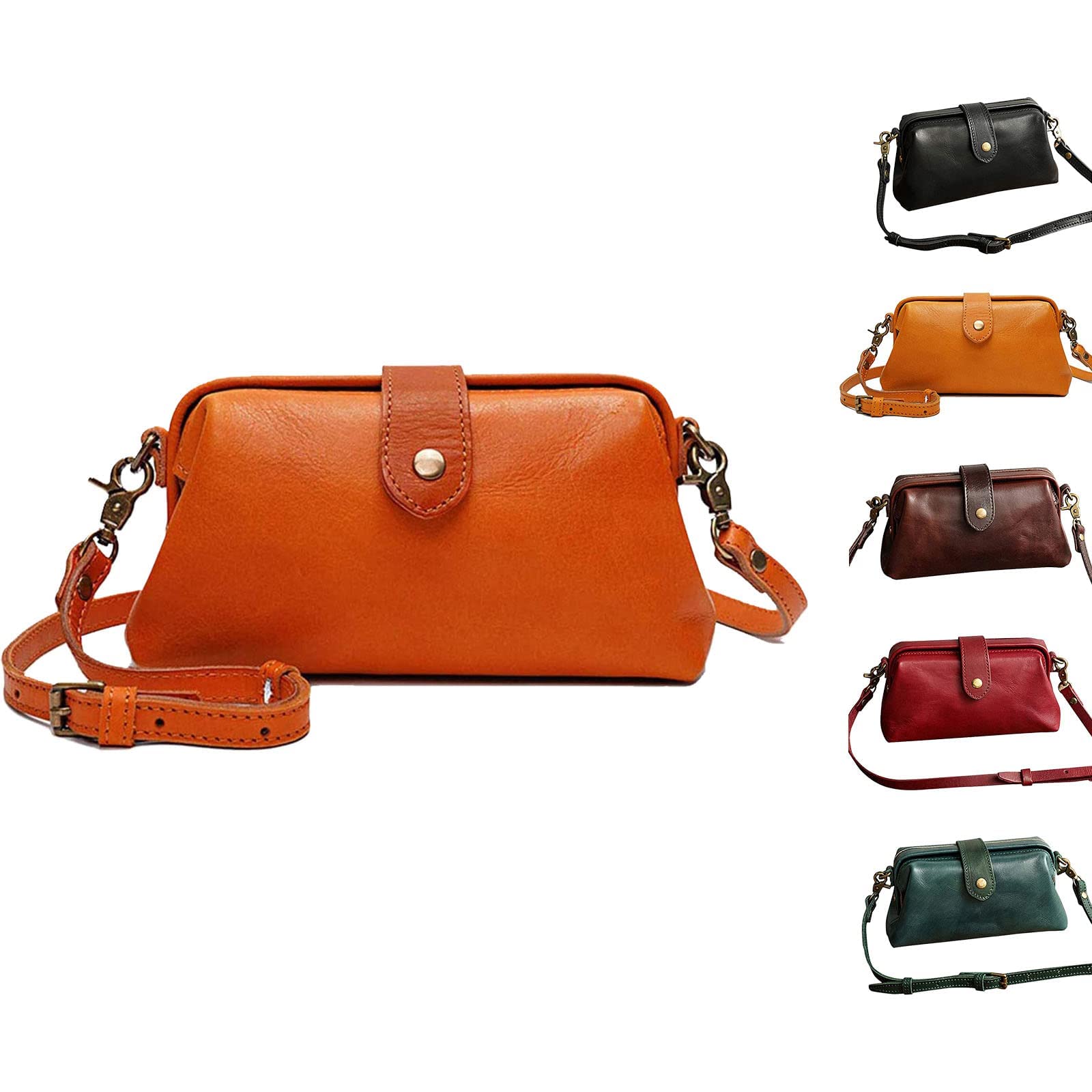 YICRHI Women's Handmade Italian Vegetable Tanned Leather Crossbody Shoulder Bag - Fashion Clutch Purse in Maroon | Perfect for Work, Travel & Evening Events
