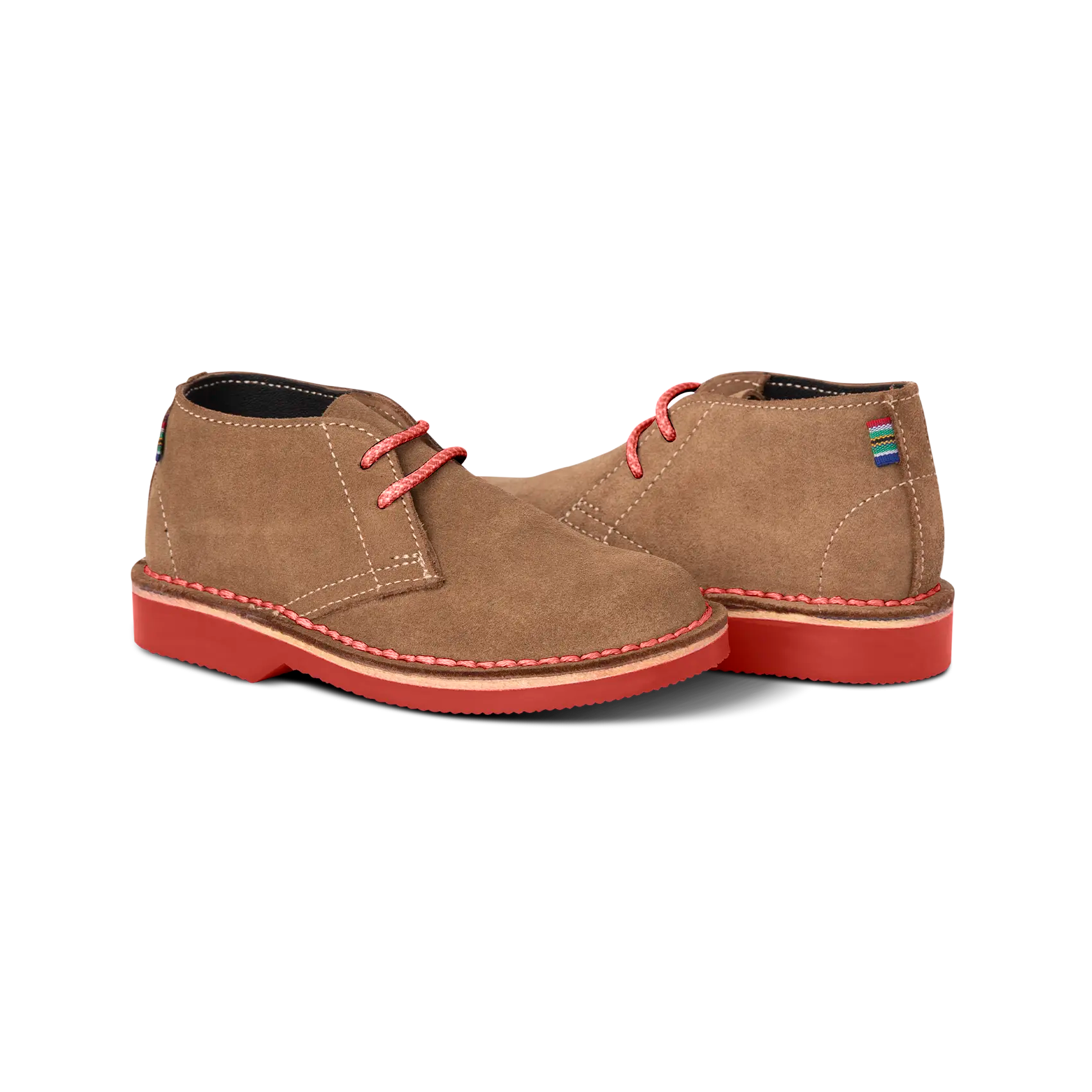 Veldskoen Kids Logan the Lion Shoes with Red Sole - Comfortable & Stylish Leather Slip-Ons for Boys & Girls - Perfect for School, Play & Outdoor Adventures