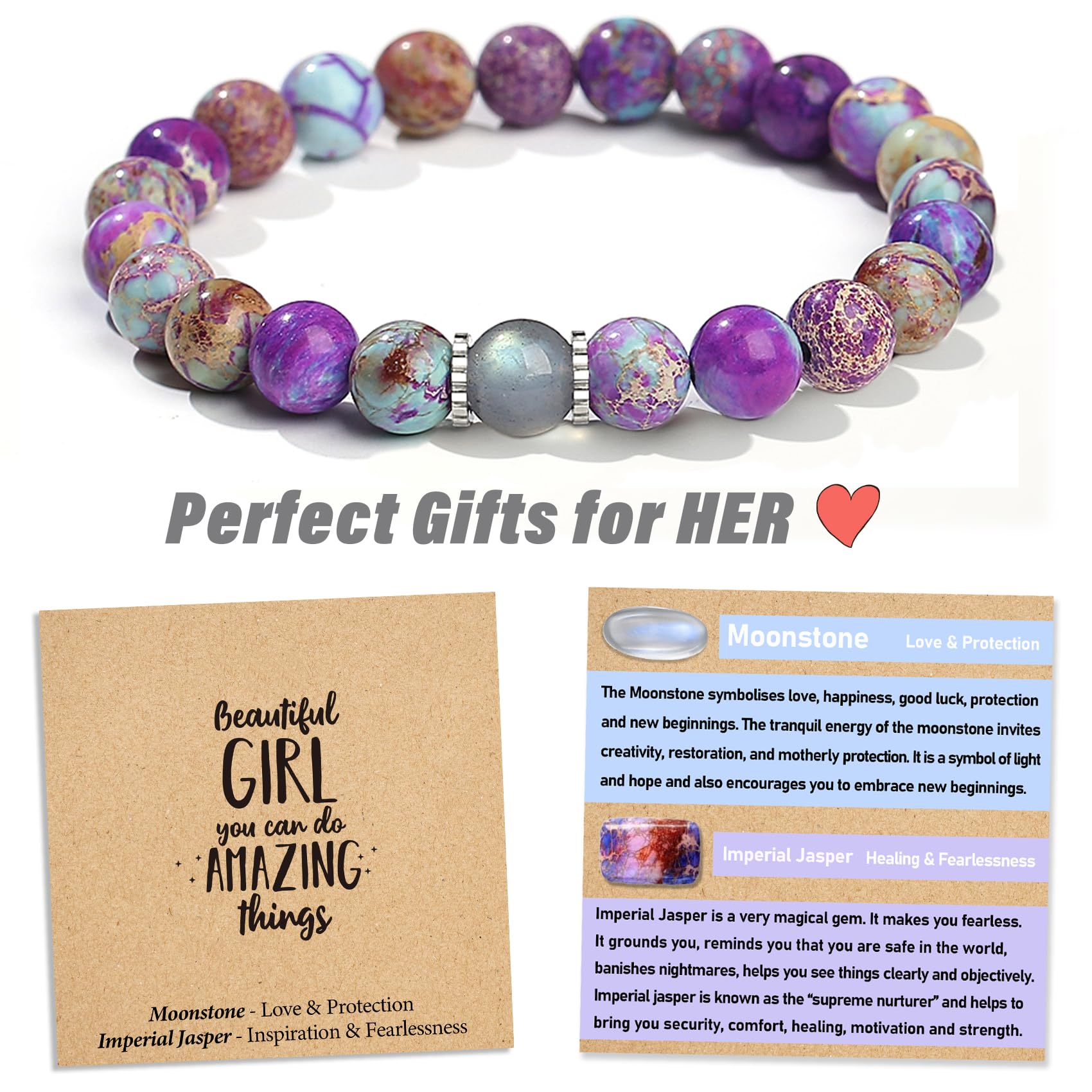 Valentine's Day Gifts for Teen Girls - 15 Year Old Birthday Beaded Bracelets, Best Friend & Women's Jewelry, Perfect for Granddaughter, Niece, Easter, Christmas Stocking Stuffers & Everyday Wear