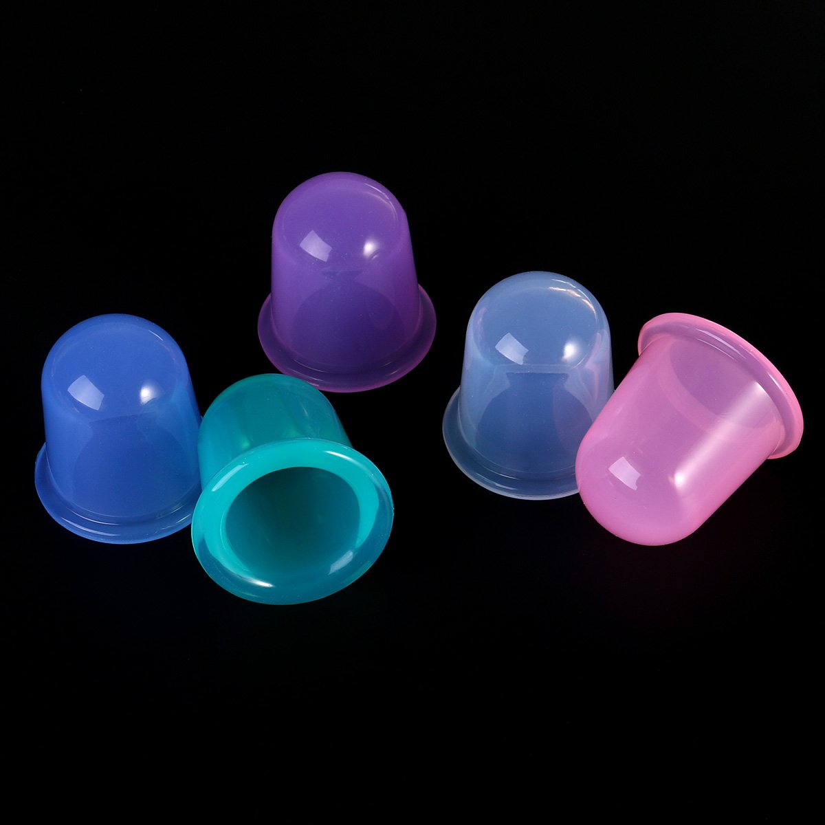 5pcs Silicone Cupping Therapy Set - Anti-Cellulite Massage Cups for Pain Relief & Muscle Relaxation - Perfect for Home Spa, Yoga Recovery & Sports Therapy