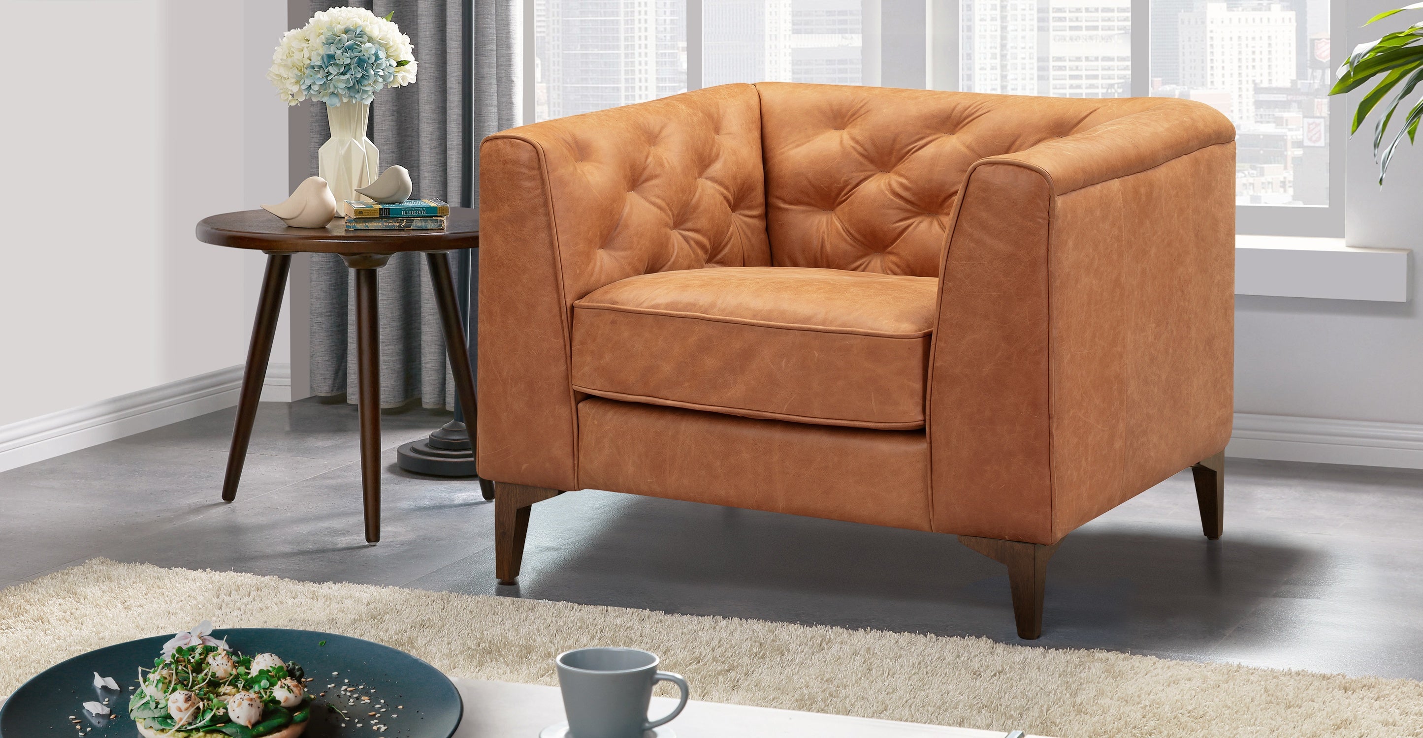 Essex Lounge Chair - Modern Comfortable Accent Chair for Living Room, Bedroom & Office - Perfect for Relaxing, Reading & Lounging