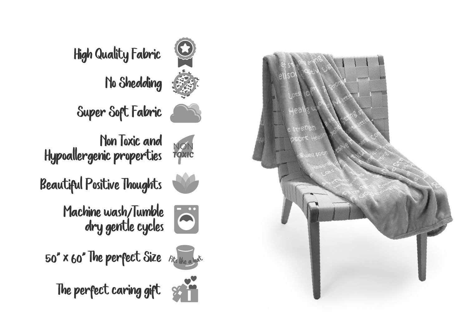 Healing Thoughts Throw Blanket - 50