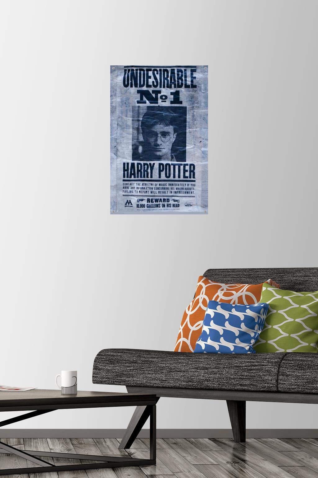 Harry Potter Undesirable No.1 Wanted Poster - Official Wizarding World Wall Art with Push Pins - Perfect for Bedroom, Office & Harry Potter Fan Decor