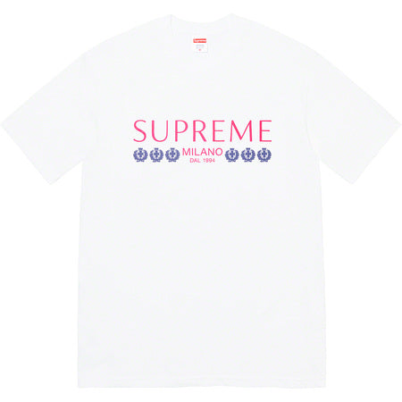 Supreme Milano T-Shirt for Men - Premium White Cotton Short Sleeve Tee - Streetwear Fashion for Casual Wear & Urban Style