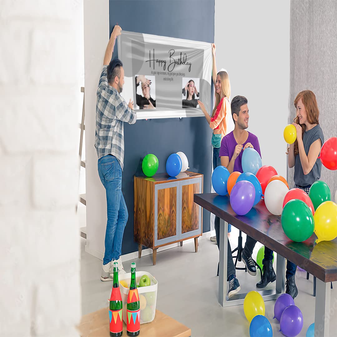 Custom Birthday Vinyl Banner - Personalized Party Backdrop for Celebrations