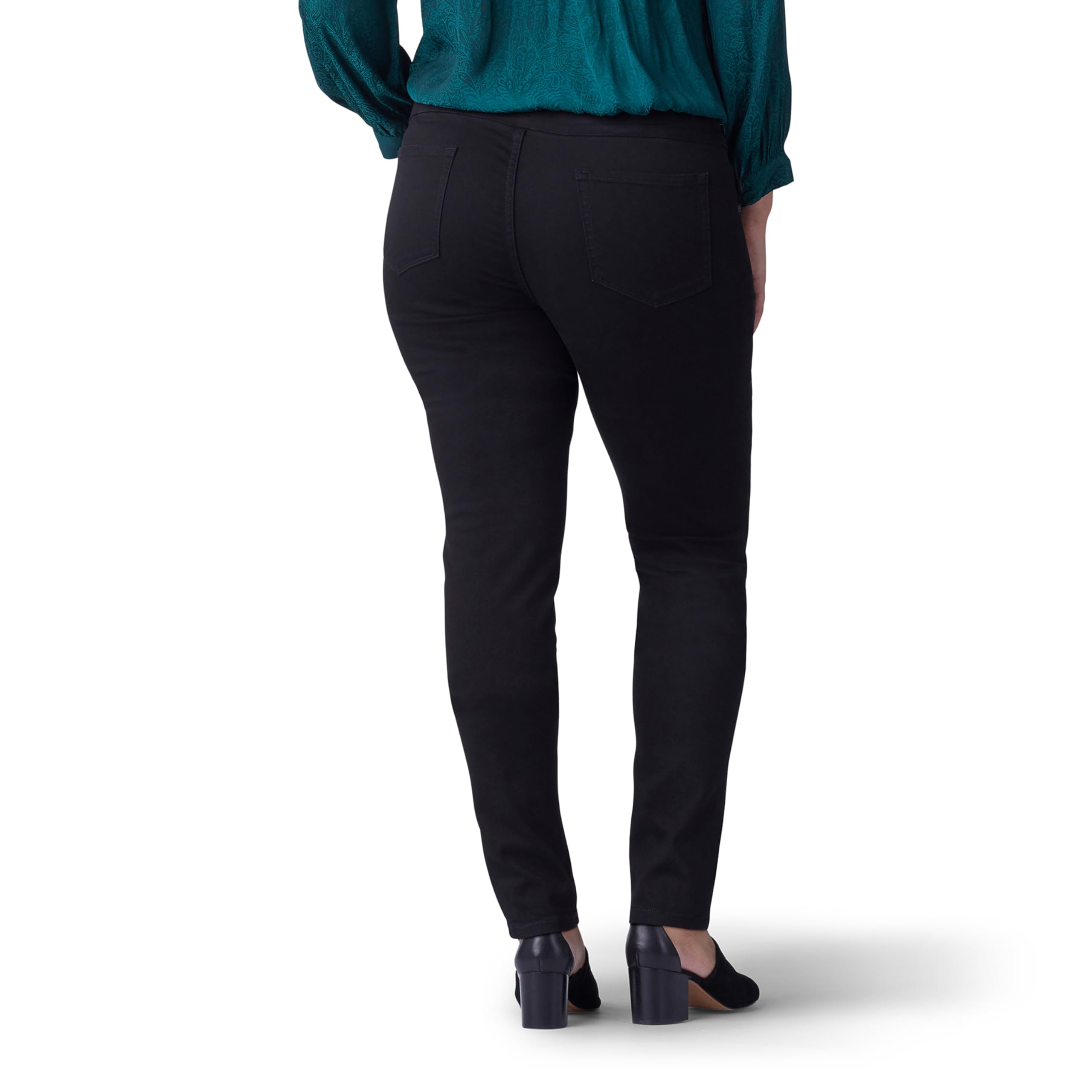 Lee Women's Plus Size Sculpting Slim Fit Skinny Leg Pull-On Jeans - Comfortable Stretch Denim for Work, Casual & Everyday Wear