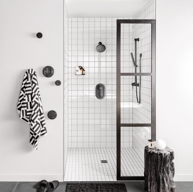 Moen T2190BL Align Posi Temp Valve Trim with Integrated Diverter in Matte Black - Perfect for Bathroom and Shower Renovations, Modern Home Upgrades & Spa-Like Experiences