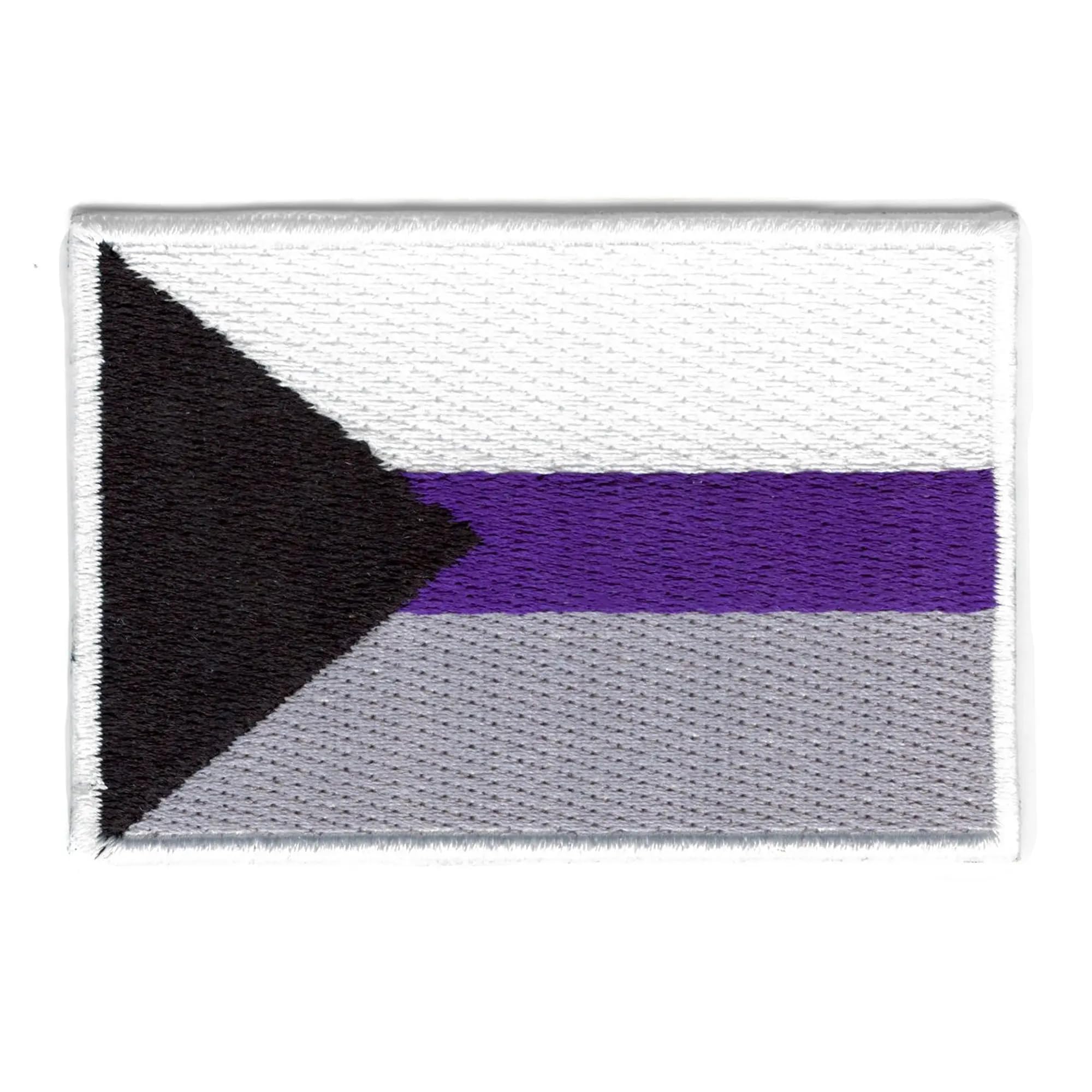 Demisexual Pride Flag Patch - LGBTQ+ Embroidered Iron On Badge for Jackets, Bags & DIY Crafts | Gender Identity & Sexual Orientation Awareness Accessory