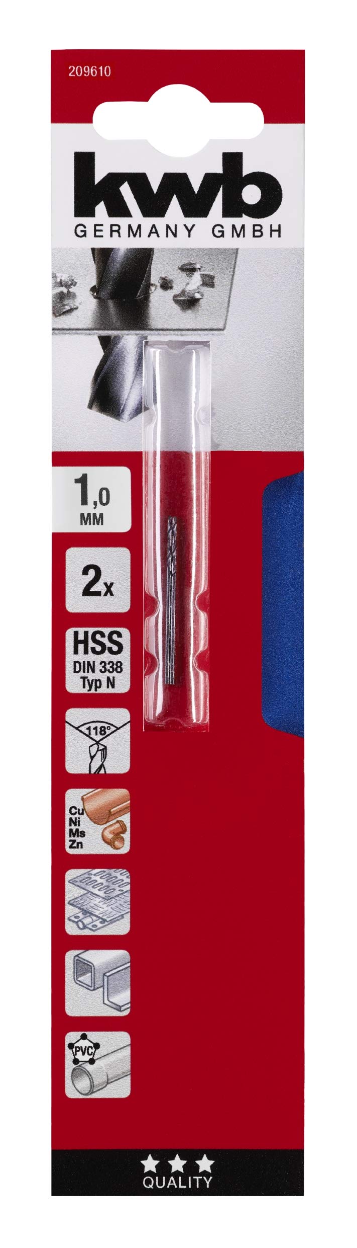 1mm High-Speed Steel (HSS) Rolled & Steam-Treated Drill Bit - 118° Point Angle for Cordless Drills & Drill Presses - Perfect for Woodworking, Metalworking & DIY Home Projects