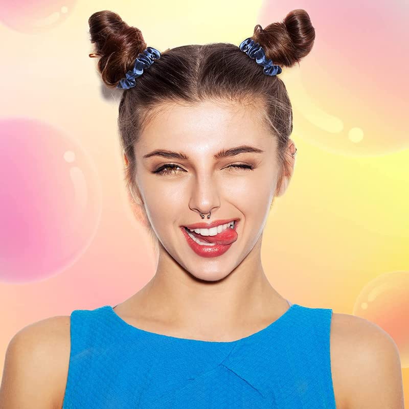 Belicia 12-Piece Mini Satin Hair Scrunchies - Soft Silk Elastic Ponytail Holders for Women & Girls (Multicolor) | Perfect for Thin, Thick & Curly Hair - Gym, Office & Everyday Use