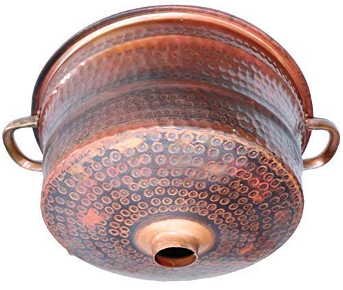 Oil Rubbed Bronze Vessel Sink with Copper Handles - Modern Farmhouse Bathroom Vanity for Rustic & Industrial Style Homes
