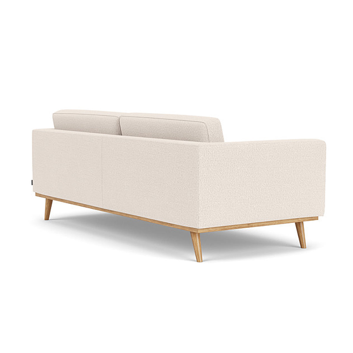 Johan Boucle 3 Seater Sofa - Modern Upholstered Fabric Couch for Living Room, Lounge & Apartment - Comfortable Mid-Century Style Sectional Sofa with Soft Boucle Fabric