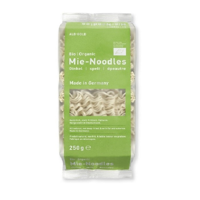 Organic Spelt Mie Noodles 250g - Alb Gold Premium Pasta - Vegan & Gluten-Free Asian Noodles for Stir Fry, Soup & Healthy Meals
