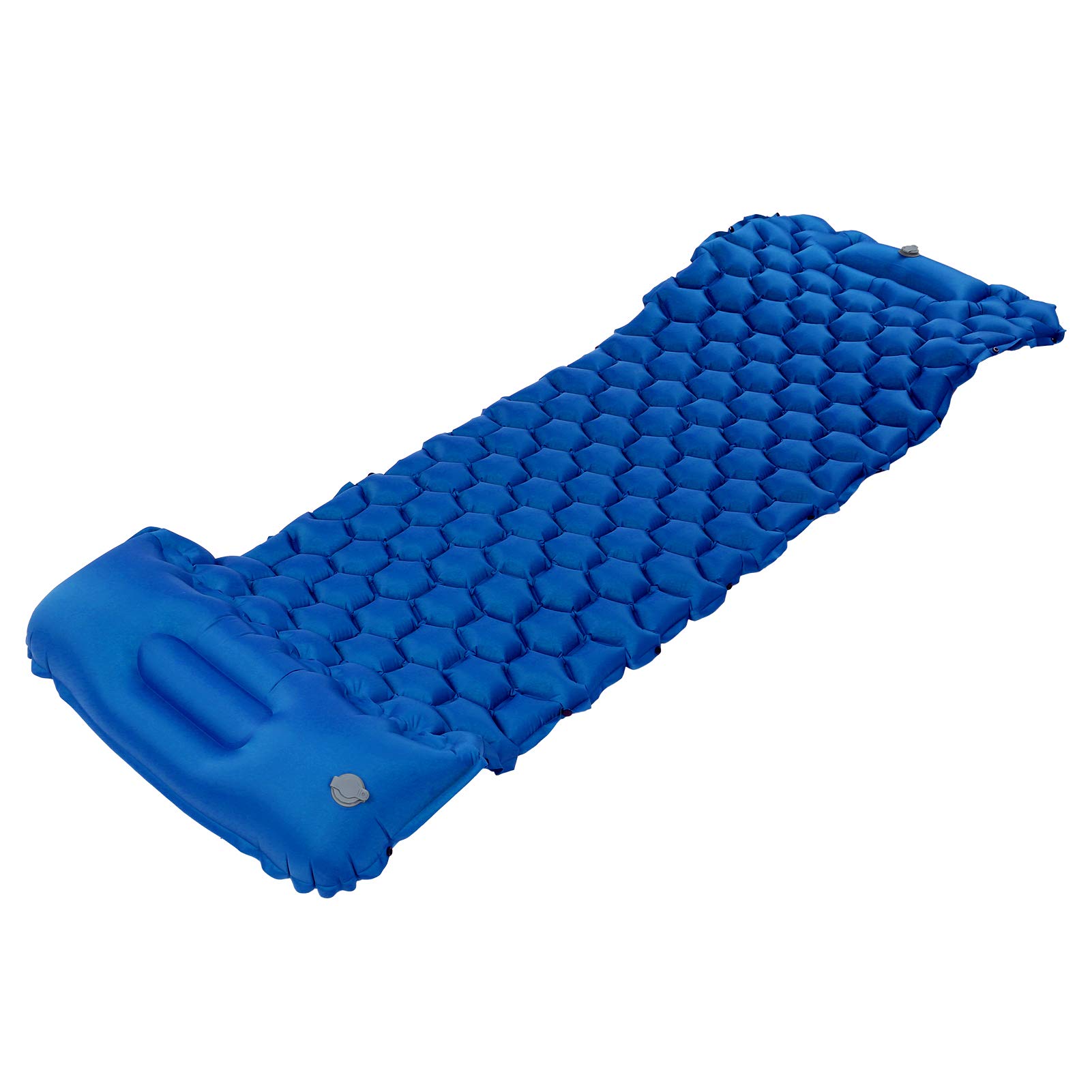 Minifinker Inflatable Camping Sleeping Pad - 40D Nylon Fabric, 2-Way Valve Anti-Leak Design with Storage Bag - Lightweight Portable Air Mattress for Hammock, Tent, Backpacking & Outdoor Adventures (Royal Blue)