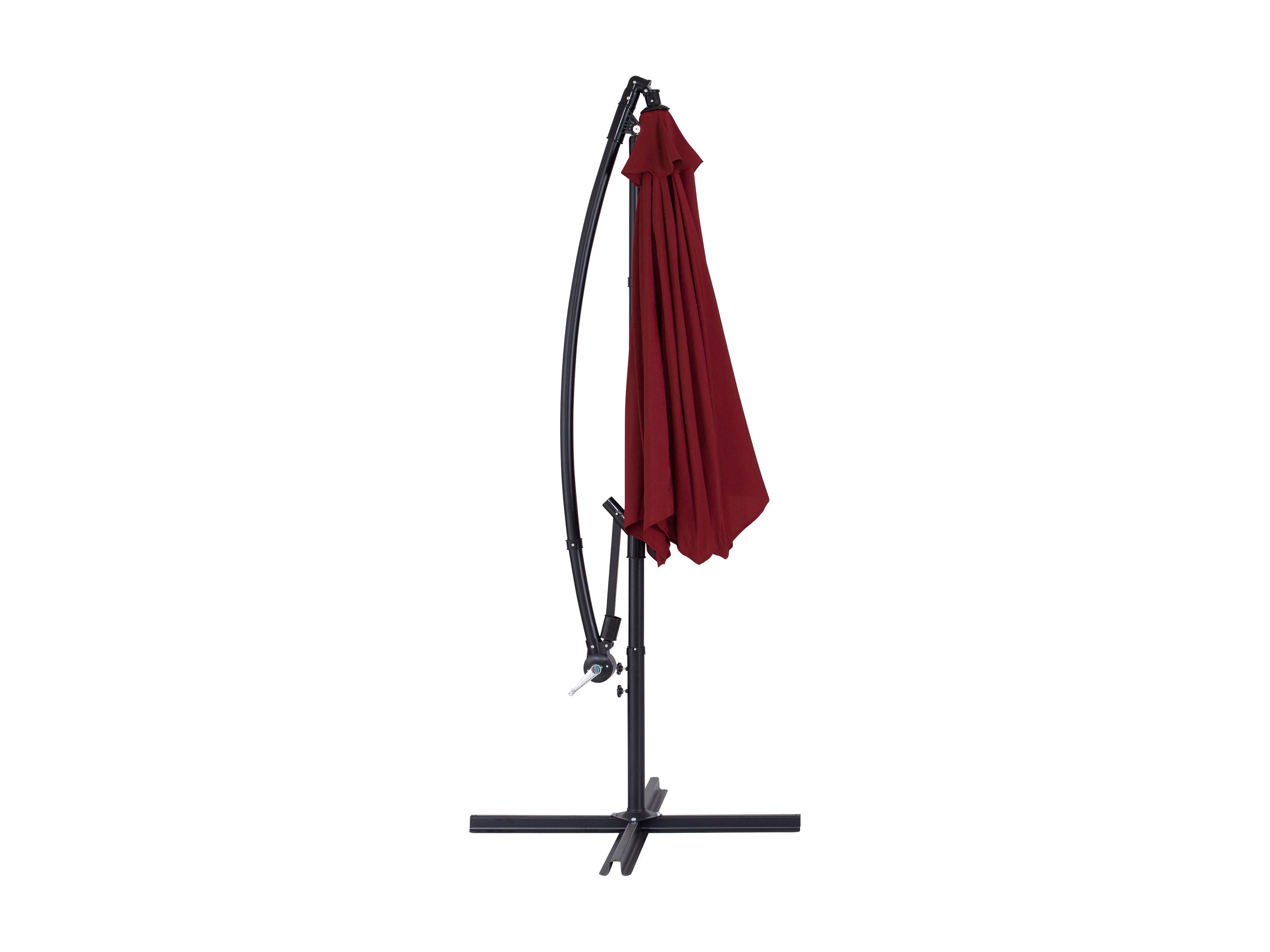9ft Wine Red Cantilever Umbrella - Outdoor Patio Sun Shade with Adjustable Tilt - Perfect for Poolside, Garden, and Backyard Relaxation