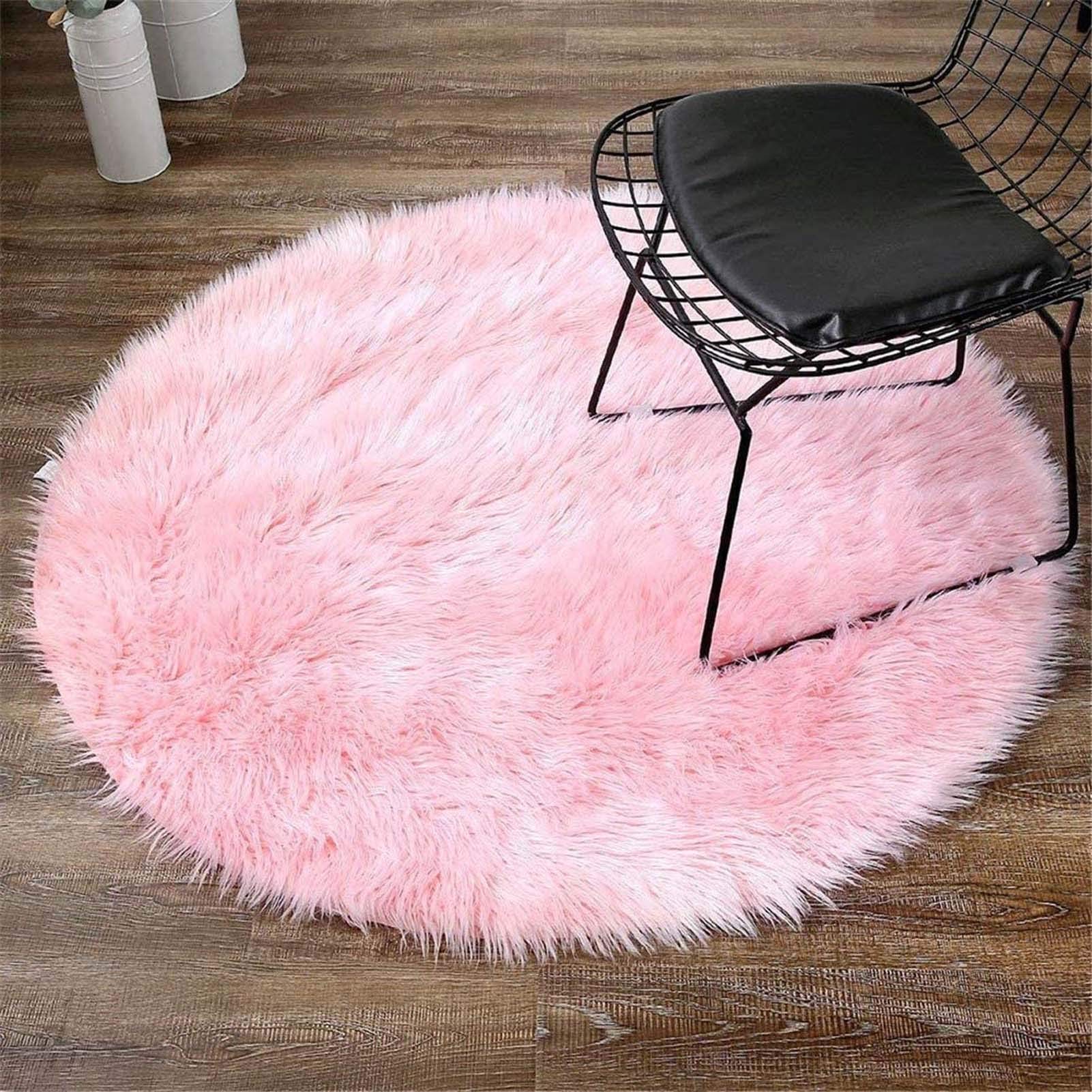 Premium Faux Fur Sheepskin Area Rug 1.3ft - Ultra Soft Plush Fluffy Floor Mat, Cozy Chair Cover & Seat Pad - Perfect for Bedroom, Living Room, Nursery Decor - Adds Warmth & Luxury to Any Space