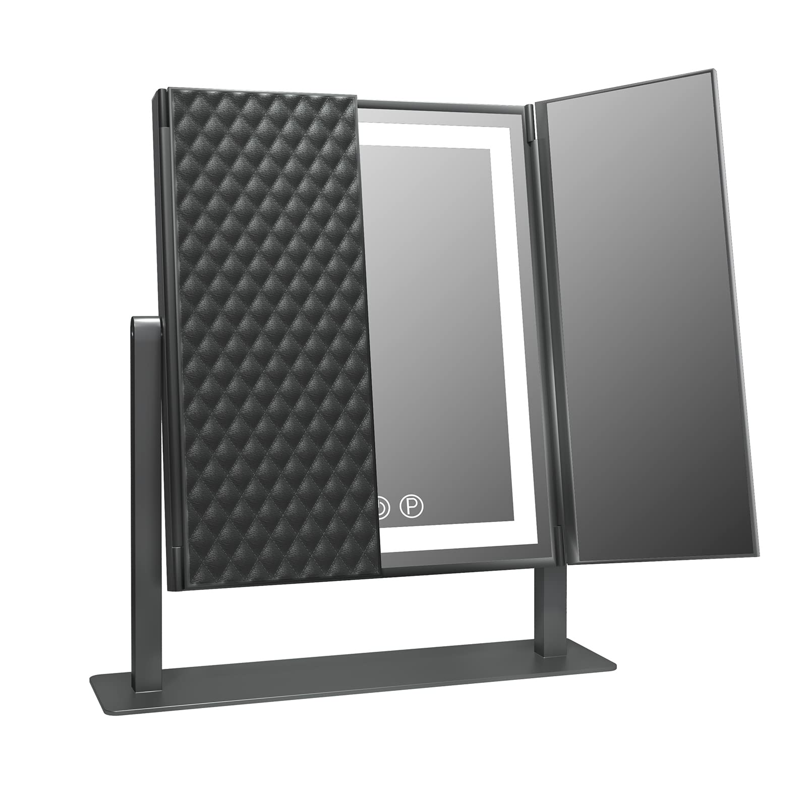 72 LED Tri-Fold Vanity Mirror with 3 Color Lighting Modes & 360° Rotation - Adjustable Lighted Makeup Mirror for Home & Travel - Perfect for Makeup Application, Skincare Routine, and Salon Professionals
