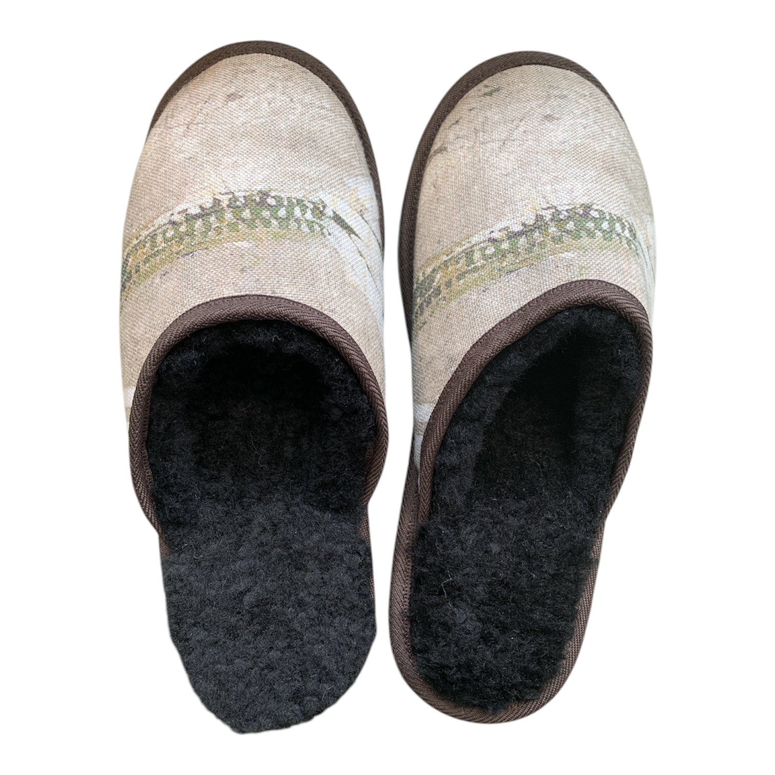 Abstract Olive XL Black Slippers - Comfortable & Stylish House Shoes for Men & Women - Perfect for Indoor, Lounge, Spa & Hotel Use