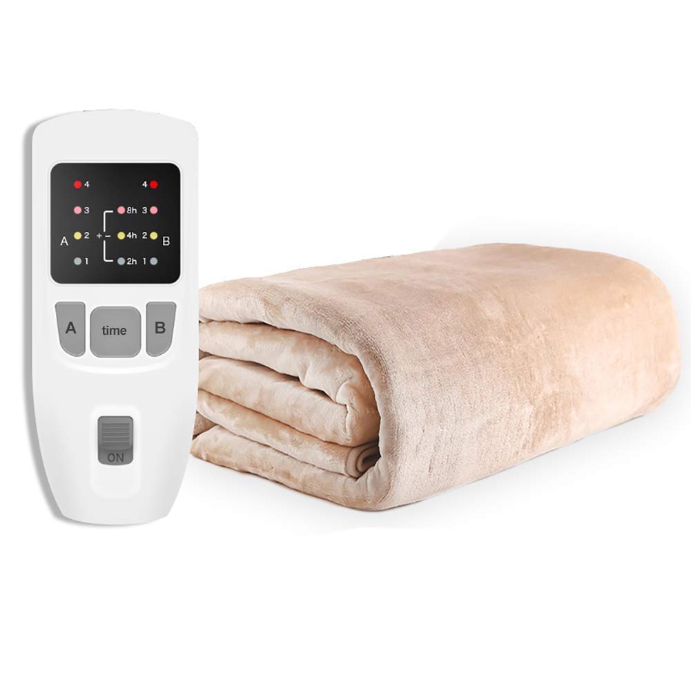 Premium Electric Heated Blanket - Ultra Soft & Breathable Warming Blanket with 4 Heat Settings & Overheat Protection (200x180cm) - Perfect for Winter Nights, Bedroom Comfort & Cold Weather Relief