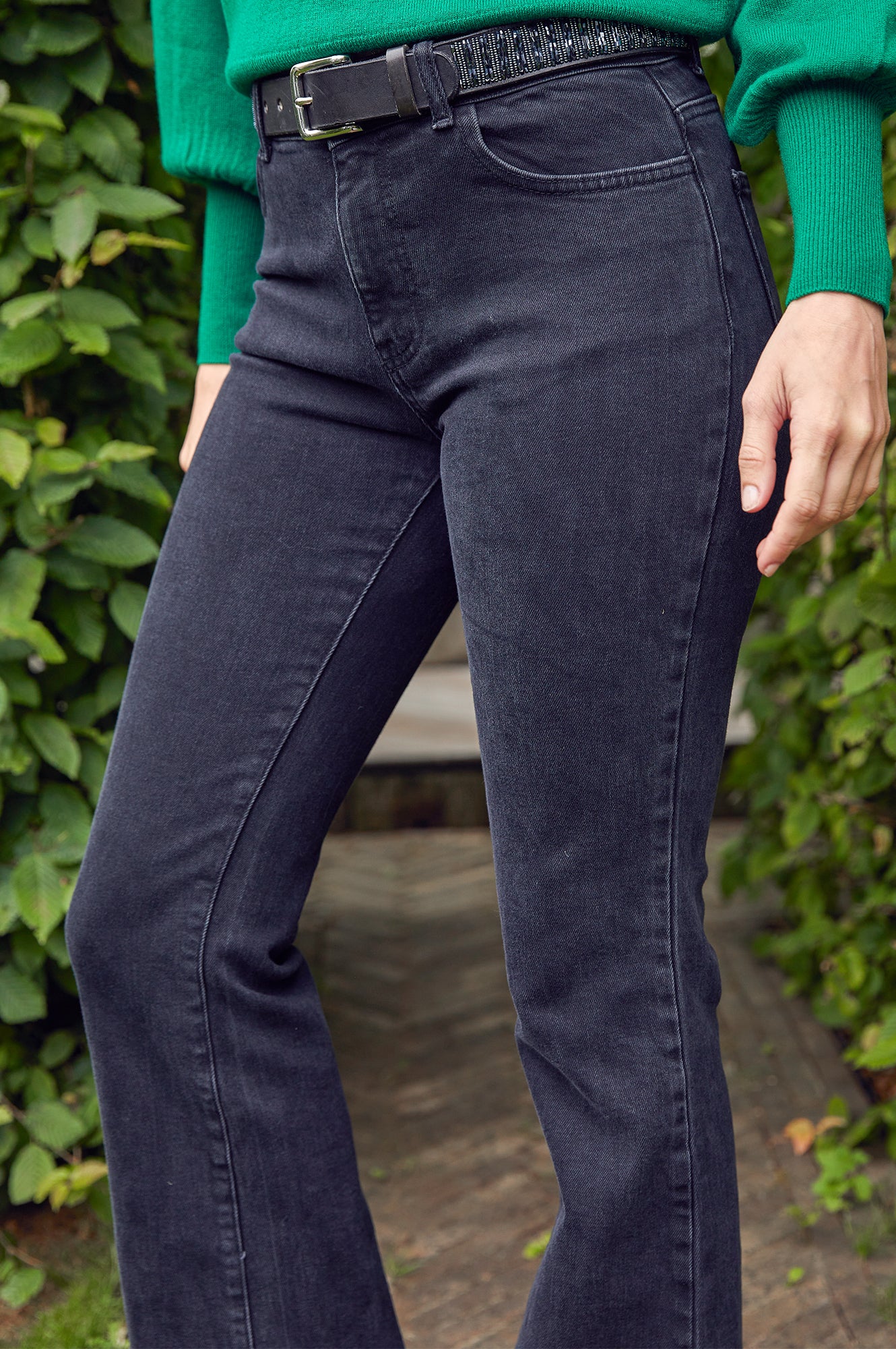Black Denim Boot Cut Jeans for Women - Stylish & Comfortable Bootcut Pants for Casual Wear & Night Out