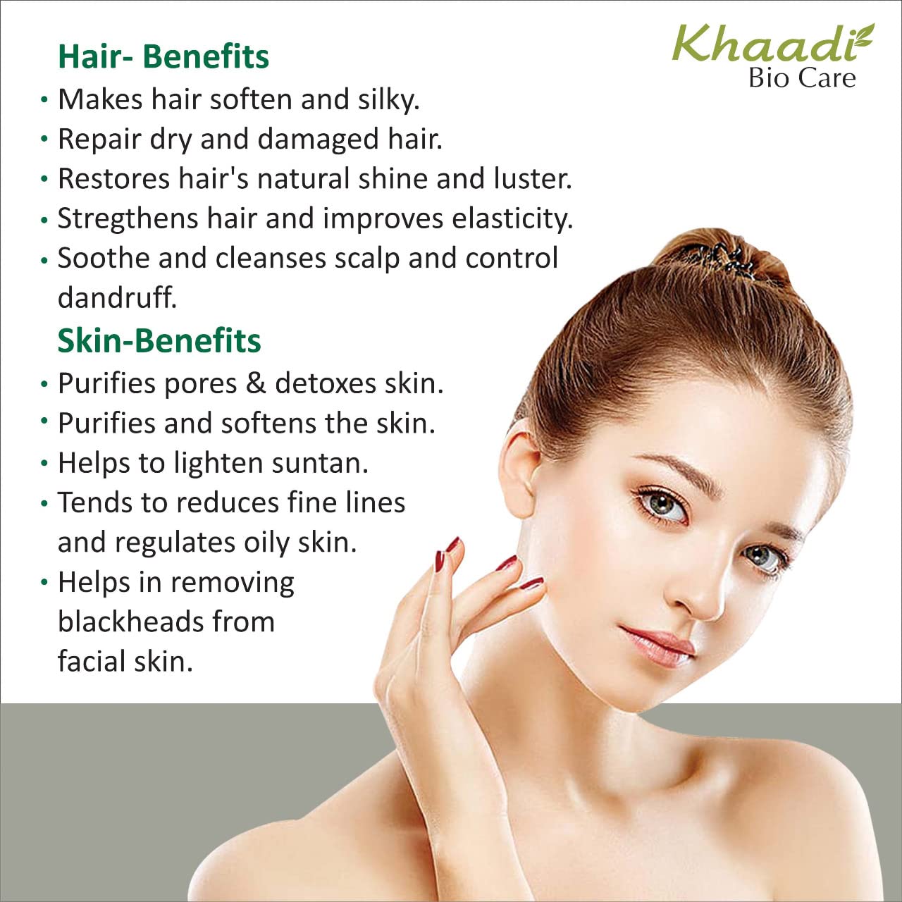 Khaadi Biocare Natural Kaolin Clay Powder 500g | Pure China Clay for Acne & Blackhead Treatment | Skin Brightening & Glowing Complexion | Includes Face Applicator Brush | Perfect for DIY Face Masks & Spa Days