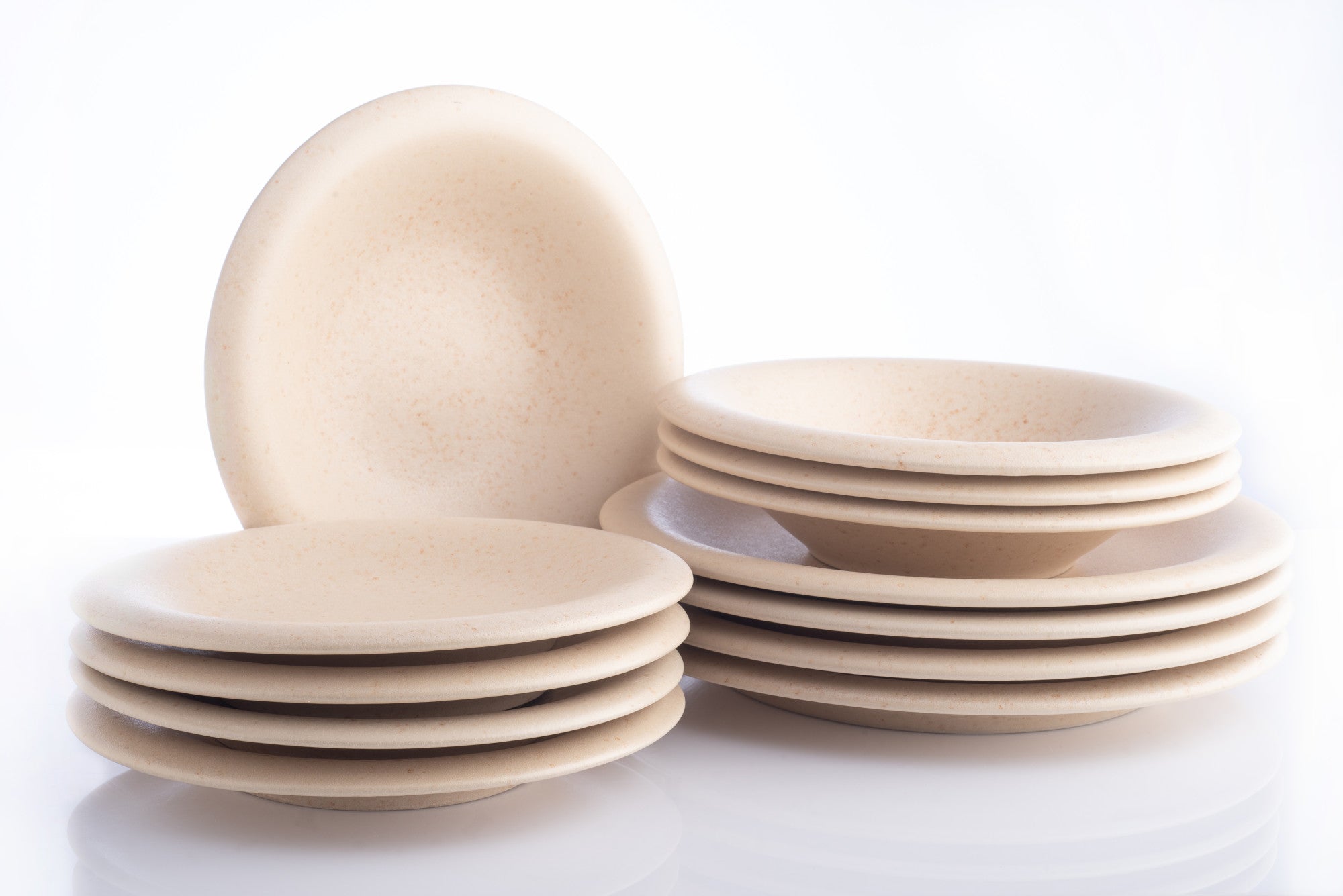 Premium Aro Stoneware Dinnerware Set - Cream Matte Finish - Handcrafted in Portugal - Scratch & Chip Resistant - Elegant Tableware for Everyday Dining & Entertaining