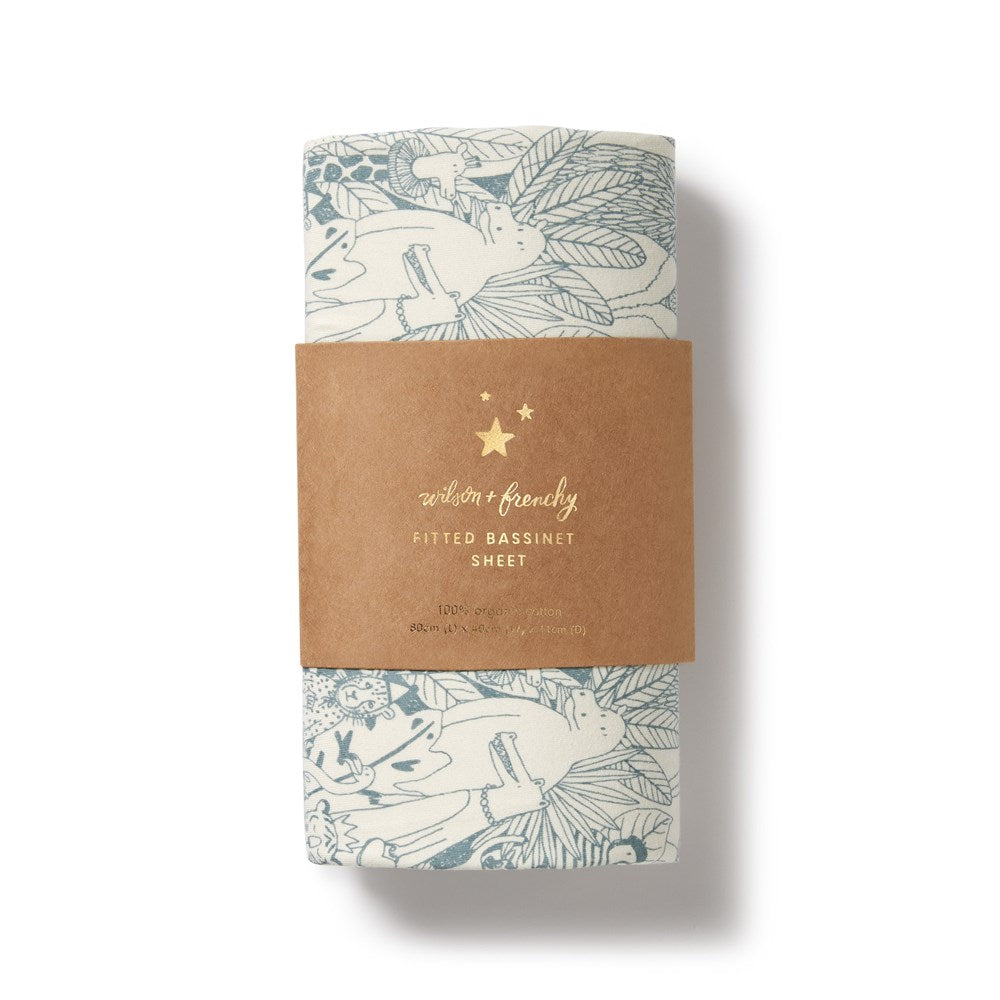 Organic Bassinet Sheet for Baby Crib - Soft, Breathable & Hypoallergenic Cotton - Perfect for Nursery, Travel & Co-Sleeping