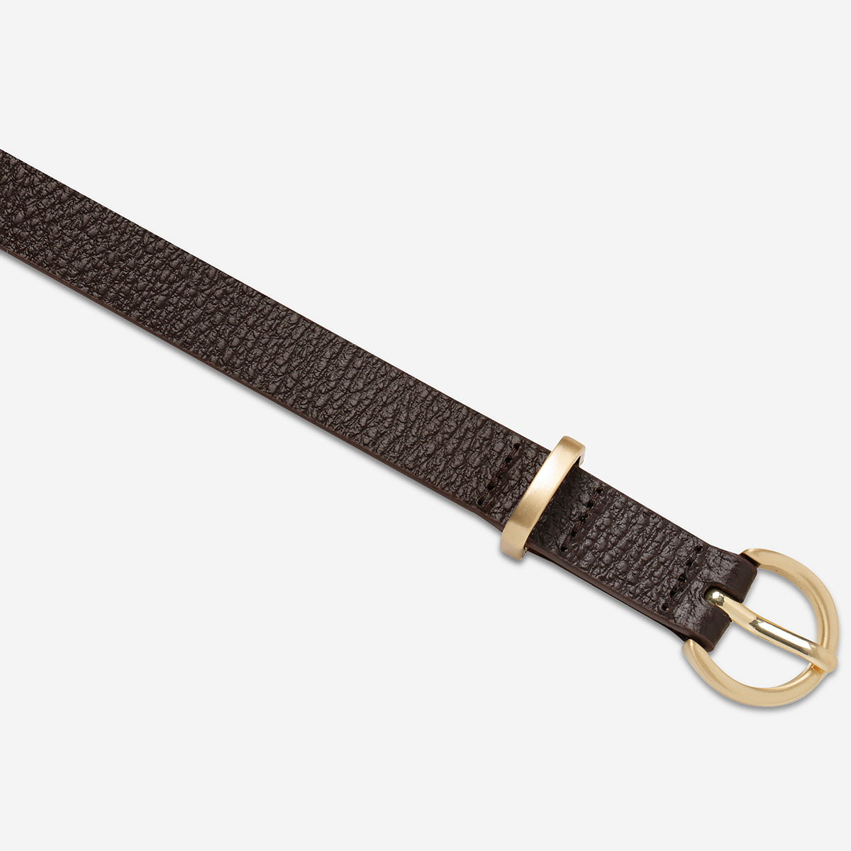 Trendy Chocolate & Gold Reversible Belt for Women - Perfect for Casual Outfits, Office Wear, and Date Nights