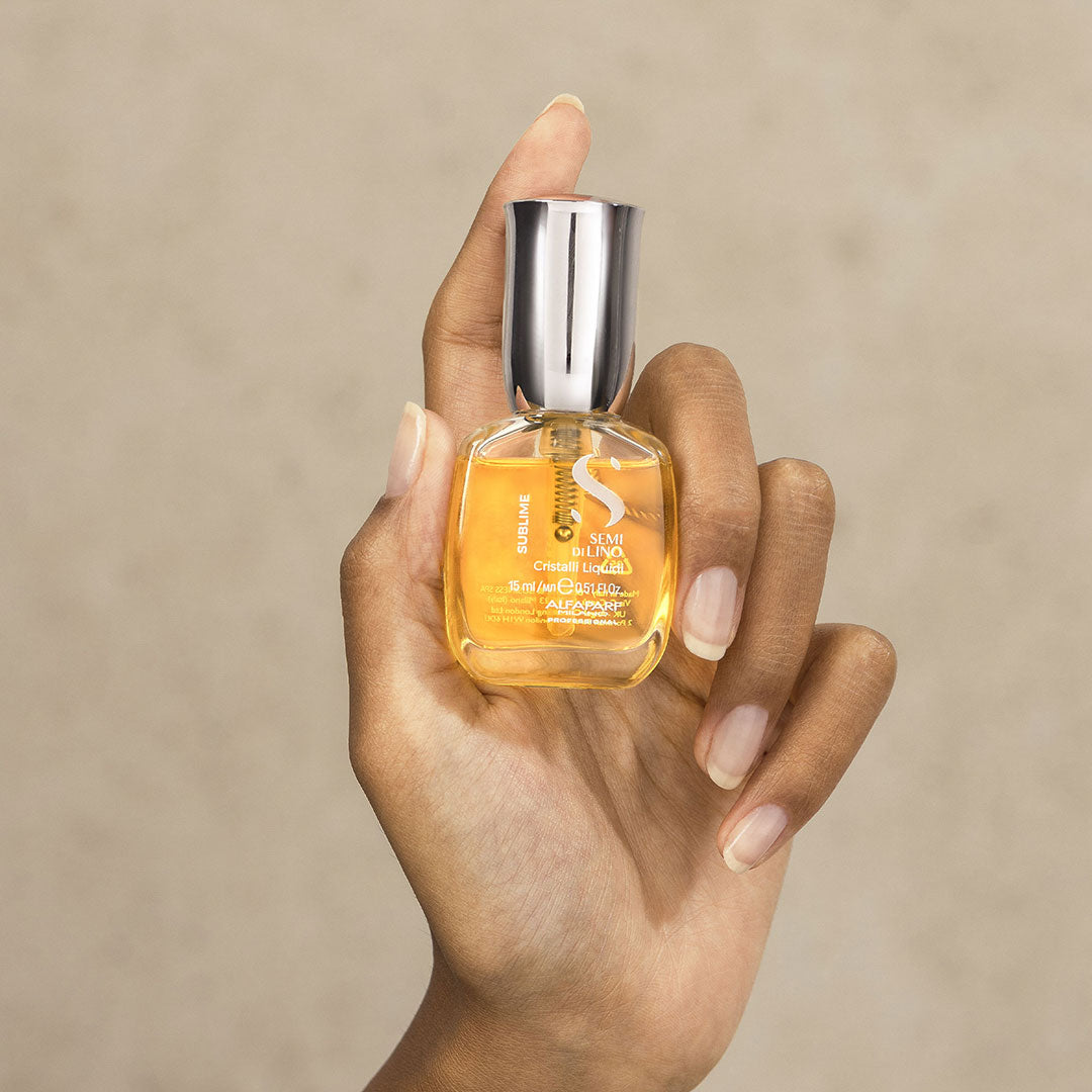Alfaparf Milano Semi Di Lino Sublime Liquid Crystals 15ml - Professional Hair Treatment for Shine & Repair - Perfect for Salons & Home Hair Care